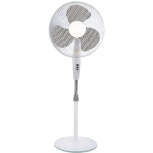 USDC-001 Solar Stand Fan Suppliers 16 Inch 12V DC Pedestal Fan with Round Base and 3 PP blades