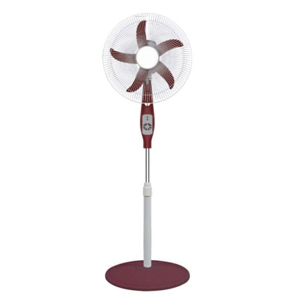 USDC-429 Solar Pedestal Fan Suppliers 16 Inch Solar DC Standing Fan with LED Light
