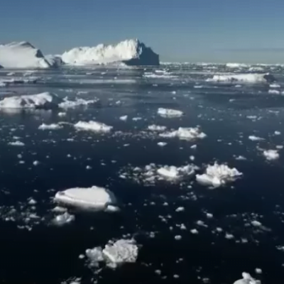 Greenland's ice is rapidly melting in warm weather